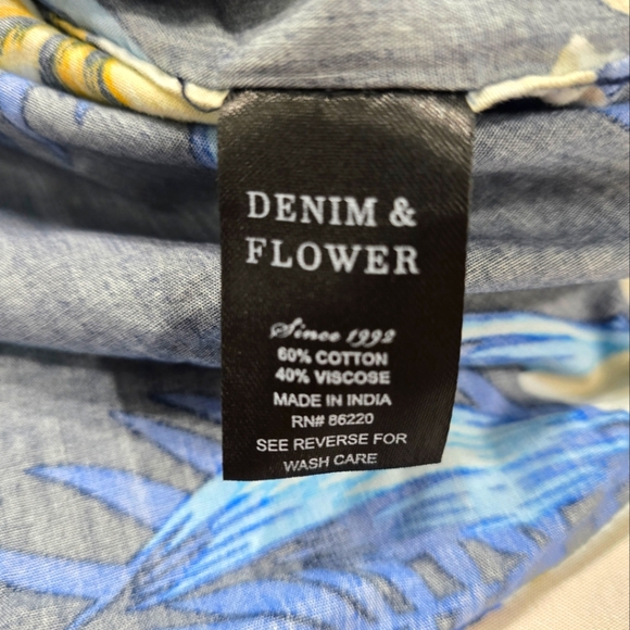 Denim & Flower Hawaiian Button-Up Kids Shirts [69] - Picture 13 of 14